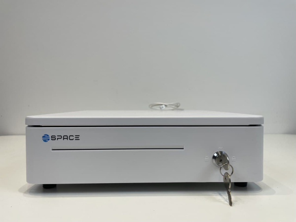 Денежный ящик SPACE 330  ручной + PUSH., 335х368х80, белый, малый SPACE - торговое оборудование.